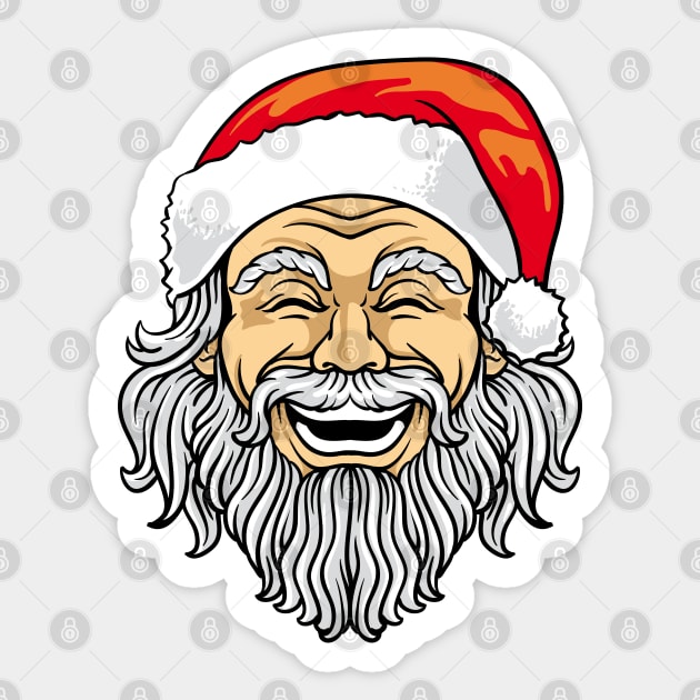 LAUGHING SANTA CLAUS Sticker by WYB 